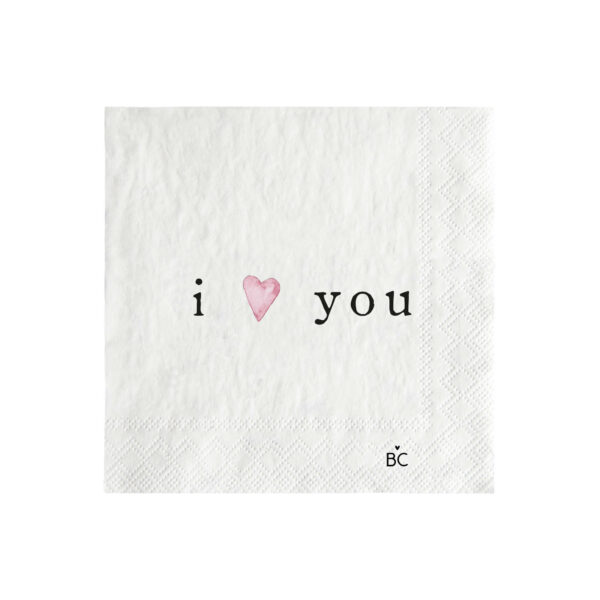 Servietten "i love you"