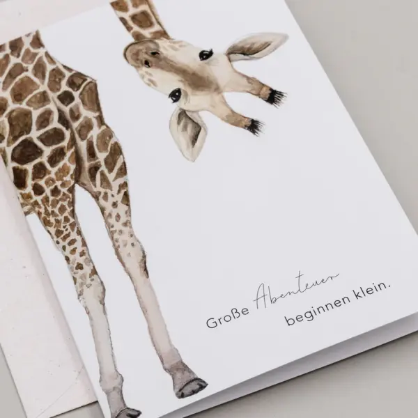 Klappkarte Giraffe – Bild 2