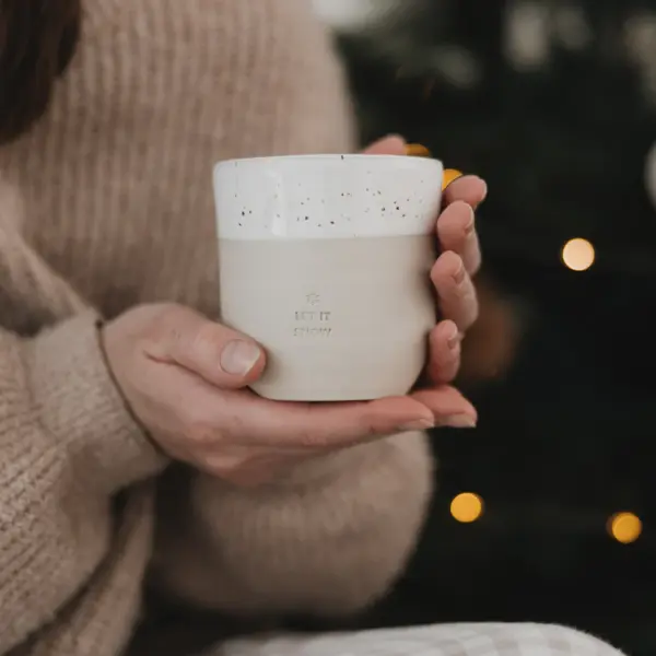 Becher Eulenschnitt "Let it snow"