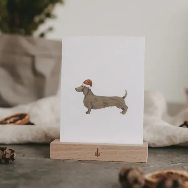 Weihnachtskarte "Dachshund"