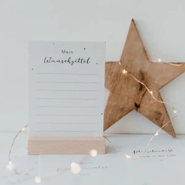 Weihnachtskarte "Wunschzettel"