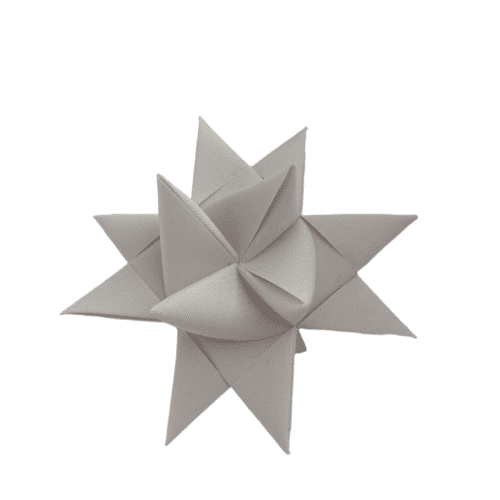 Fröbelstern aus Canvas  "weiß "  M 16cm