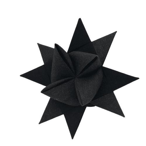 Fröbelstern aus Canvas  "Schwarz " XL  26cm