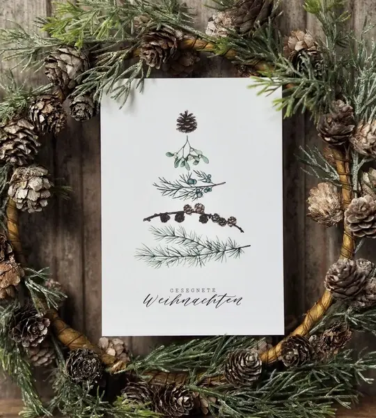 Postkarte Wintergrün
